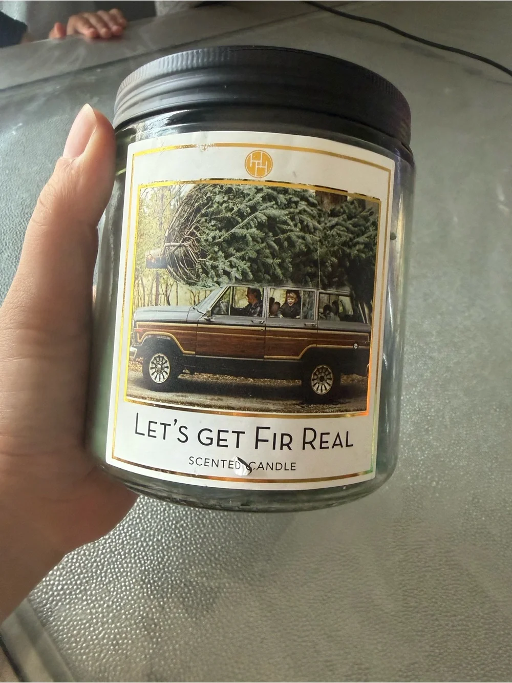 Huntington Home Green Jar Soy Blend Candle with Black Label